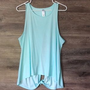 NWOT Yogalicious tank, open back with tie